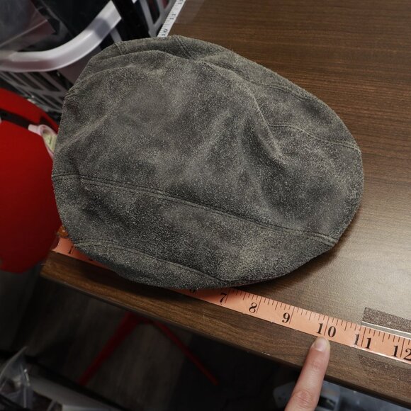 Cremieux Leather Newsboy Cap Men L/XL Gray Golf Casual Staple Timeless Classic - Picture 9 of 13